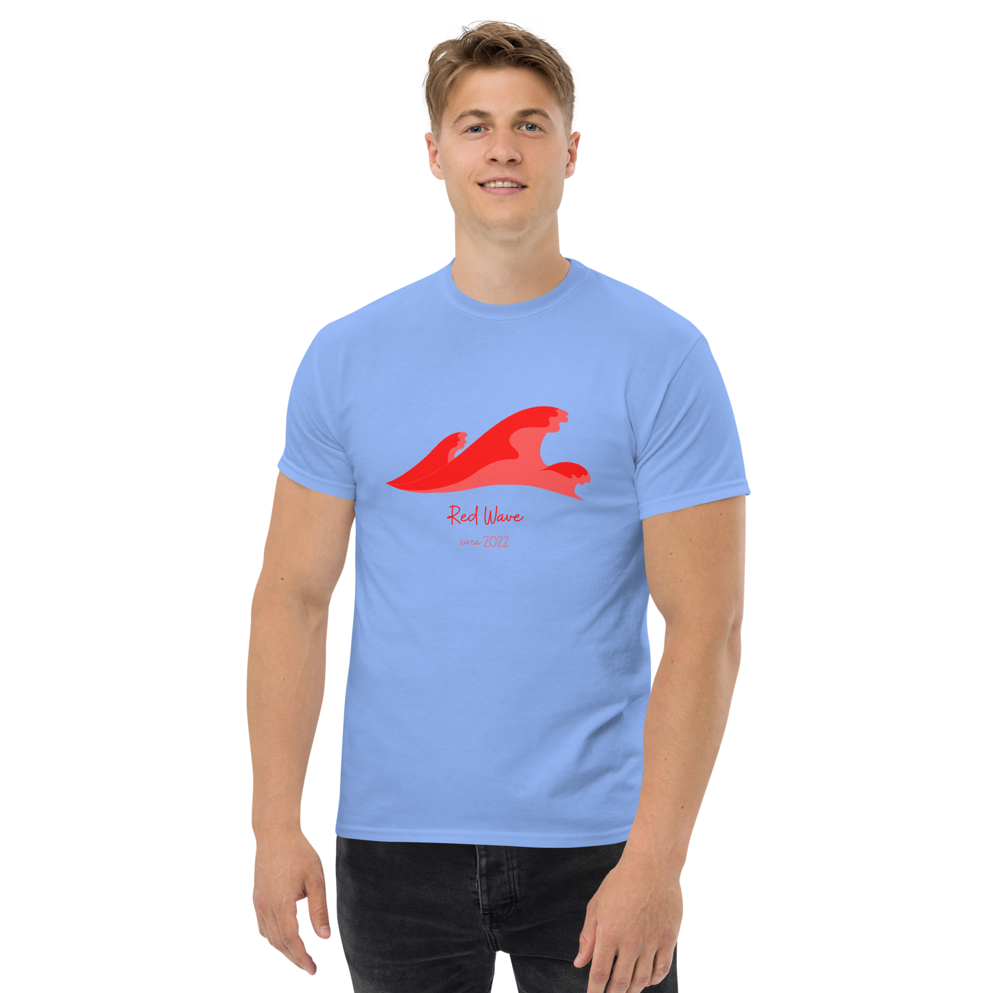 Men's 'Red Wave' Comfort Fit Tee