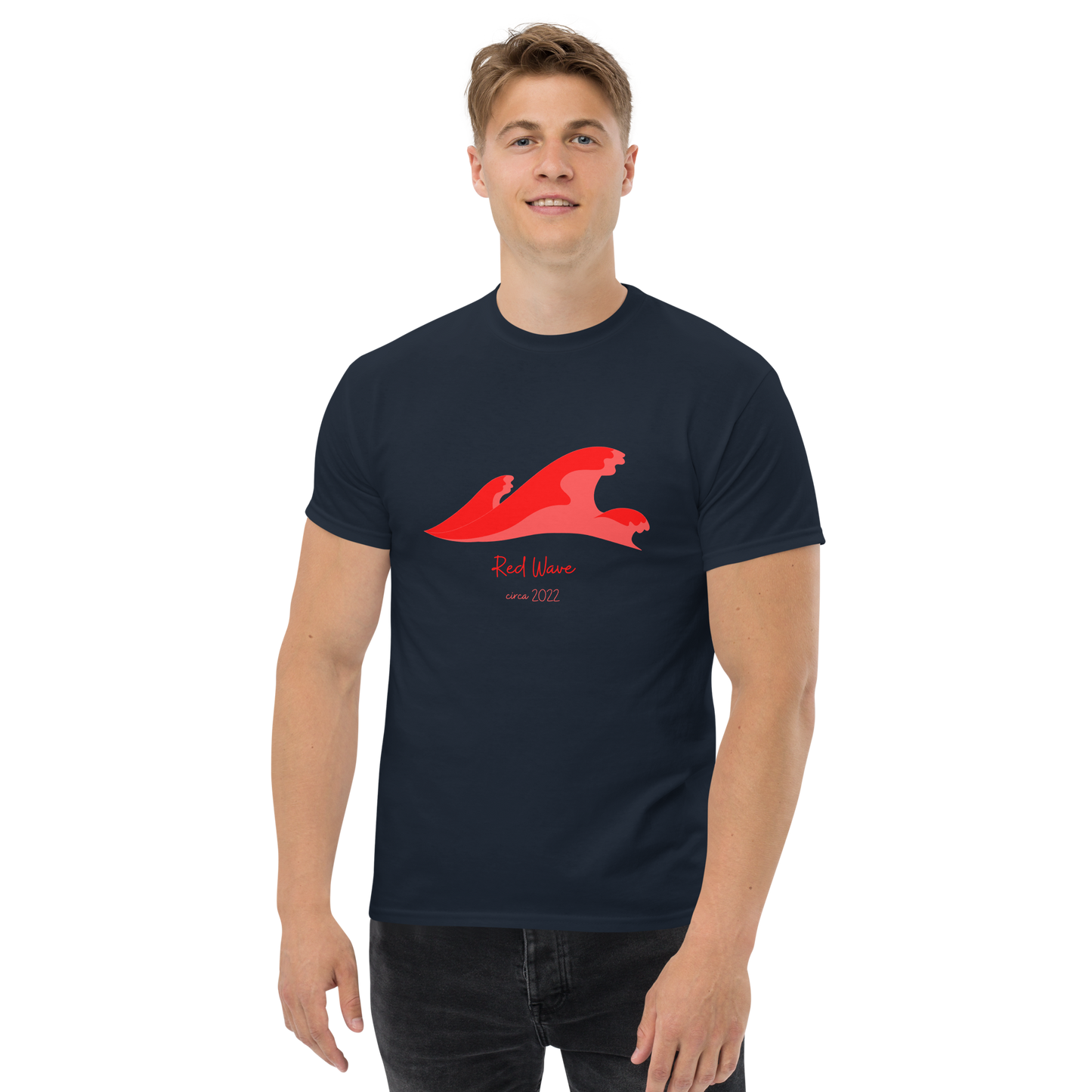 Men's 'Red Wave' Comfort Fit Tee