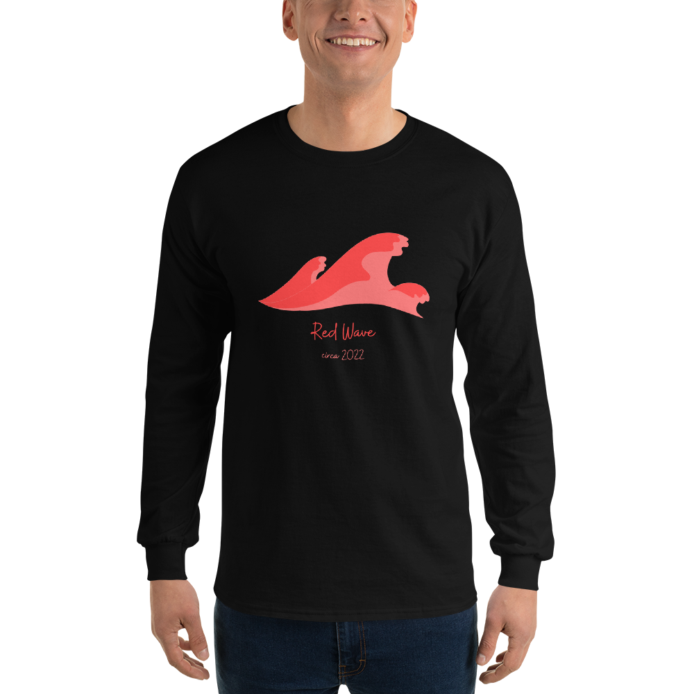 'Red Wave' Long Sleeve Shirt