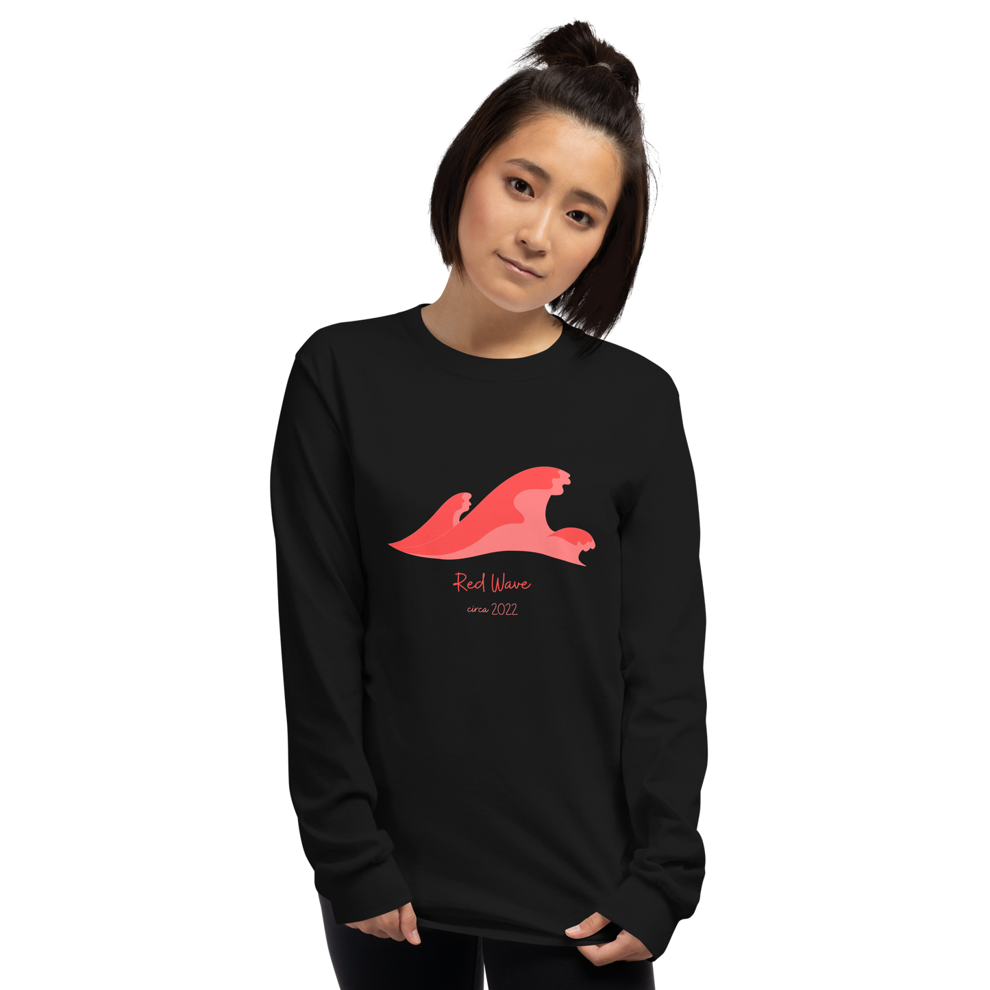 'Red Wave' Long Sleeve Shirt