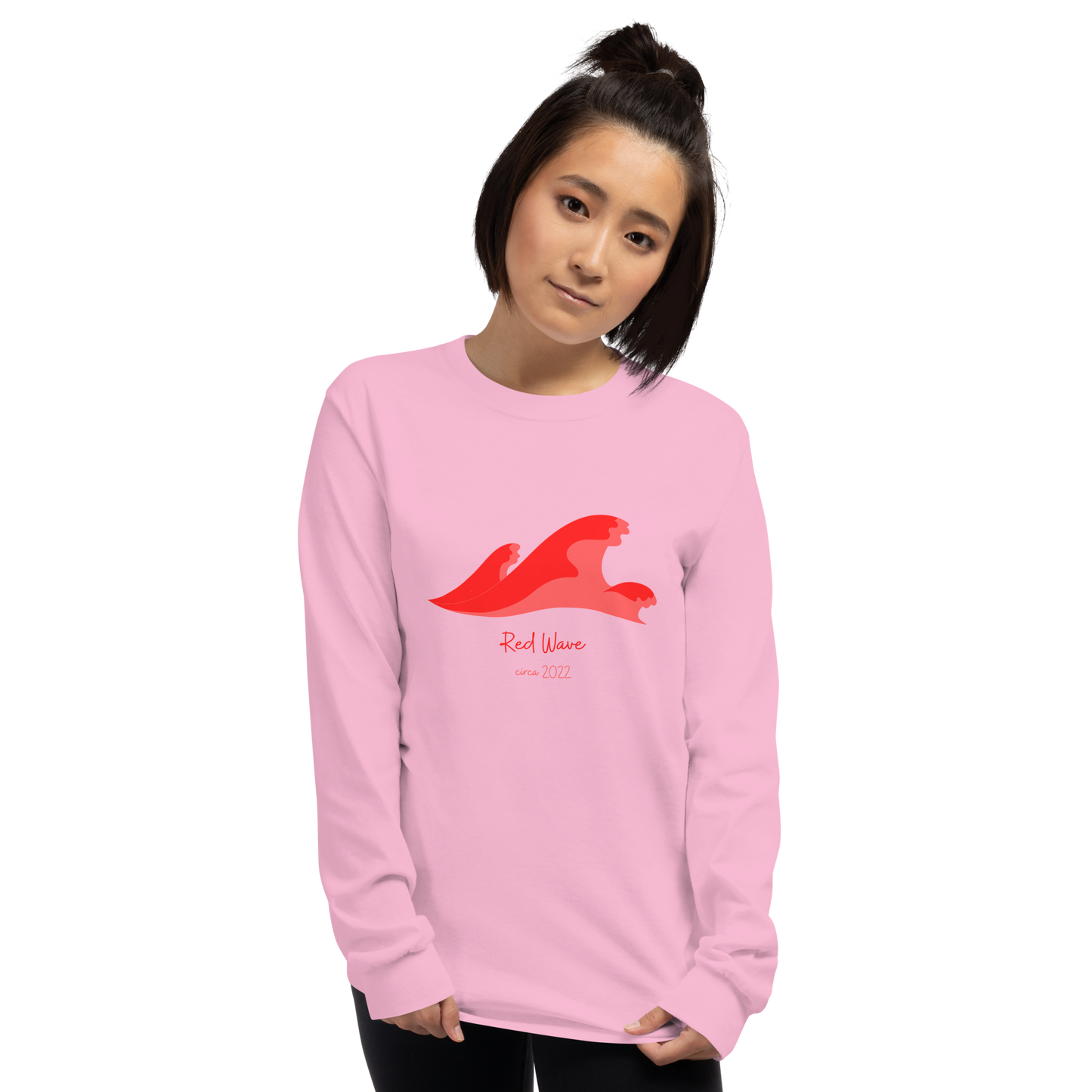 'Red Wave' Long Sleeve Shirt