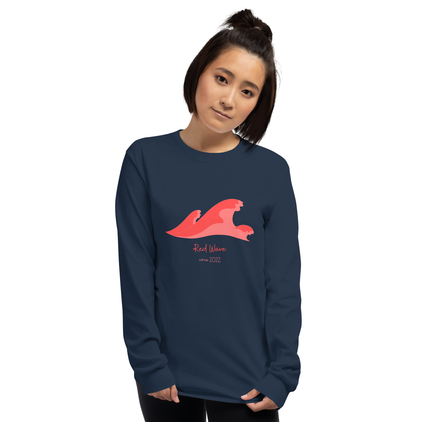 'Red Wave' Long Sleeve Shirt