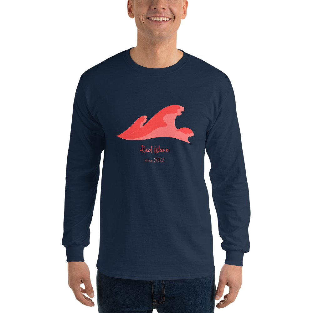 'Red Wave' Long Sleeve Shirt